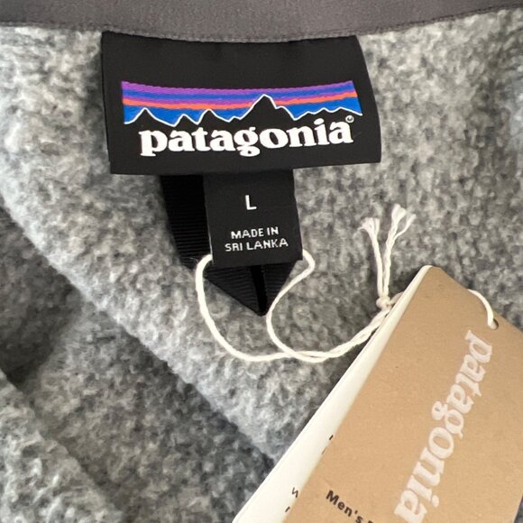 PATAGONIA Men's Better Sweater® Fleece Vest Stonewash Gray Sz L NWT - Picture 6 of 8